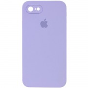 Чехол Silicone Case Square Full Camera Protective (AA) для Apple iPhone 7 / 8 / SE (2020) (4.7") Сиреневый / Dasheen