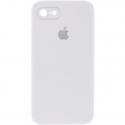 Чехол Silicone Case Square Full Camera Protective (AA) для Apple iPhone 7 / 8 / SE (2020) (4.7") Белый / White