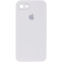Чехол Silicone Case Square Full Camera Protective (AA) для Apple iPhone 7 / 8 / SE (2020) (4.7") Белый / White