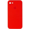 Чехол Silicone Case Square Full Camera Protective (AA) для Apple iPhone SE 2 / 3 (2020 / 2022) / iPhone 8 / iPhone 7, Красный / Red