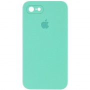 Чохол Silicone Case Square Full Camera Protective (AA) для Apple iPhone 7 / 8 / SE (2020) (4.7") Бірюзовий / Turquoise