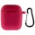 Силиконовый футляр New с карабином для наушников Airpods 1/2 Красный / Rose Red