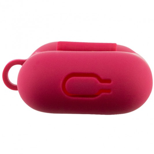 Силиконовый футляр New с карабином для наушников Airpods 1/2 Красный / Rose Red - изображение 4