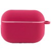 Силіконовий футляр New з карабіном для навушників Airpods Pro, Червоний / Rose Red