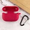 Силіконовий футляр New з карабіном для навушників Airpods Pro, Червоний / Rose Red