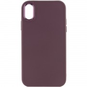 TPU чохол Bonbon Metal Style для Apple iPhone XS Max (6.5"), Бордовий / Plum