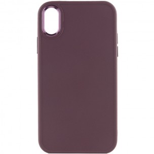 TPU чохол Bonbon Metal Style для Apple iPhone XS Max (6.5") Бордовий / Plum TPU чохол Bonbon Metal Style для Apple iPhone XS Max (6.5") Бордовий / Plum