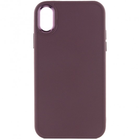 TPU чохол Bonbon Metal Style для Apple iPhone XS Max (6.5") Бордовий / Plum