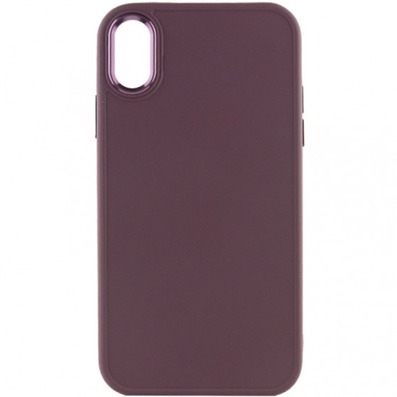 TPU чохол Bonbon Metal Style для Apple iPhone XS Max (6.5") Бордовий / Plum
