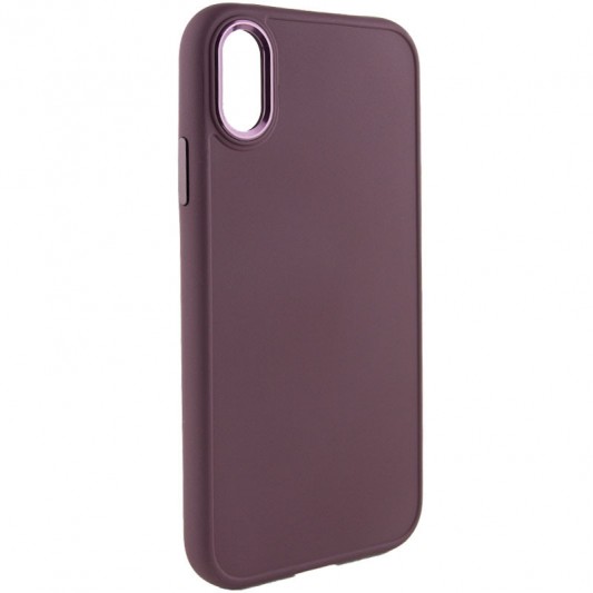 TPU чохол Bonbon Metal Style для Apple iPhone XS Max (6.5") Бордовий / Plum - зображення 1 