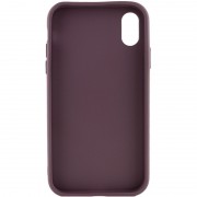 TPU чохол Bonbon Metal Style для Apple iPhone XS Max (6.5"), Бордовий / Plum