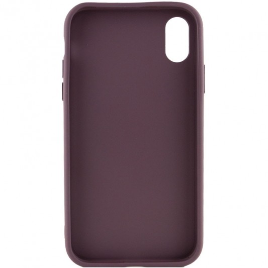 TPU чохол Bonbon Metal Style для Apple iPhone XS Max (6.5") Бордовий / Plum - зображення 2 