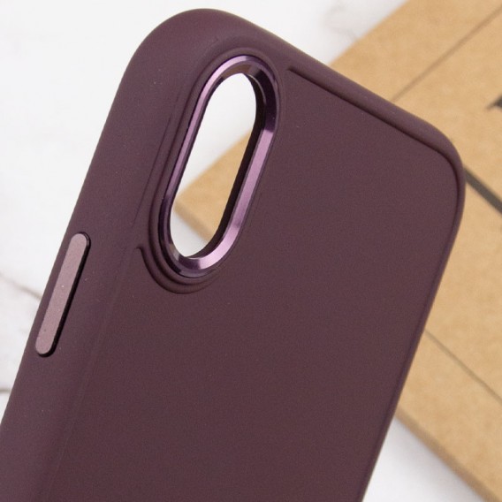 TPU чохол Bonbon Metal Style для Apple iPhone XS Max (6.5"), Бордовий / Plum