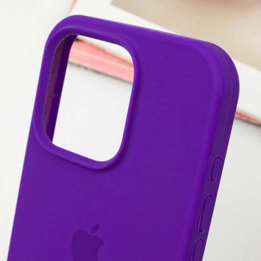 Чехол Silicone Case Full Protective (AA) для Apple iPhone 14 Pro (6.1") Фиолетовый / Ultra Violet - изображение 3