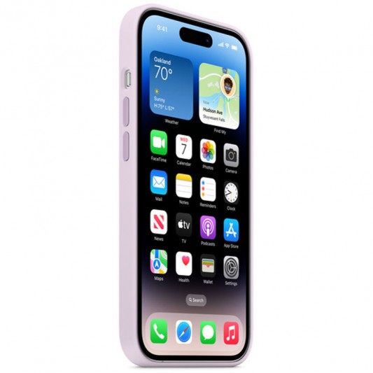 Чехол Silicone Case Full Protective (AA) для Apple iPhone 14 Pro Max (6.7") Сиреневый / Lilac - изображение 1