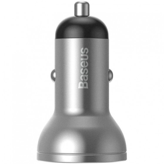 АЗП Baseus Digital Display 4.8A 24W (2USB-A) (CCBX) Срібний