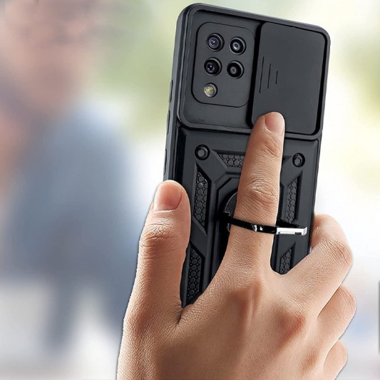 Ударопрочный чехол Camshield Serge Ring для Samsung Galaxy A22 4G / M32 Черный - изображение 3