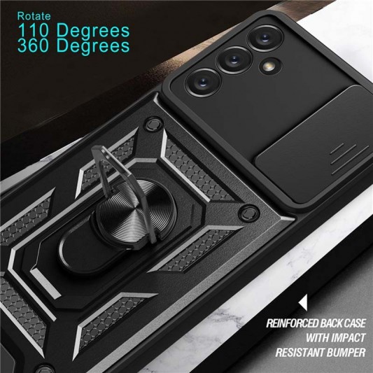 Ударопрочный чехол Camshield Serge Ring для Samsung Galaxy M23 5G / M13 4G Черный - изображение 4