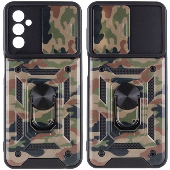 Ударостійкий чохол Camshield Serge Ring Camo для Samsung Galaxy M23 5G / M13 4G, Коричневий / Army Brown