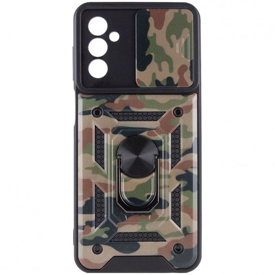 Ударостійкий чохол Camshield Serge Ring Camo для Samsung Galaxy M23 5G / M13 4G, Коричневий / Army Brown