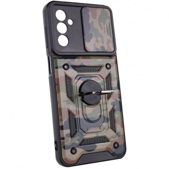 Ударостійкий чохол Camshield Serge Ring Camo для Samsung Galaxy M23 5G / M13 4G, Коричневий / Army Brown