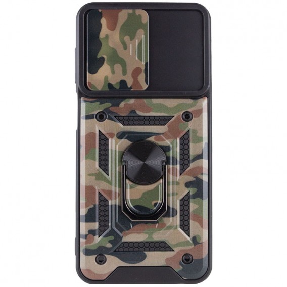 Ударостійкий чохол Camshield Serge Ring Camo для Samsung Galaxy M23 5G / M13 4G, Коричневий / Army Brown