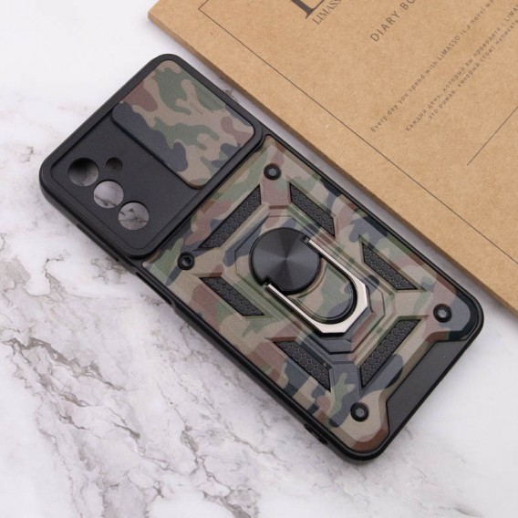 Ударостійкий чохол Camshield Serge Ring Camo для Samsung Galaxy M23 5G / M13 4G, Коричневий / Army Brown