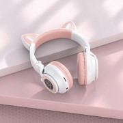 Наушники с ушками BOROFONE BO18 Cat ear, Белый