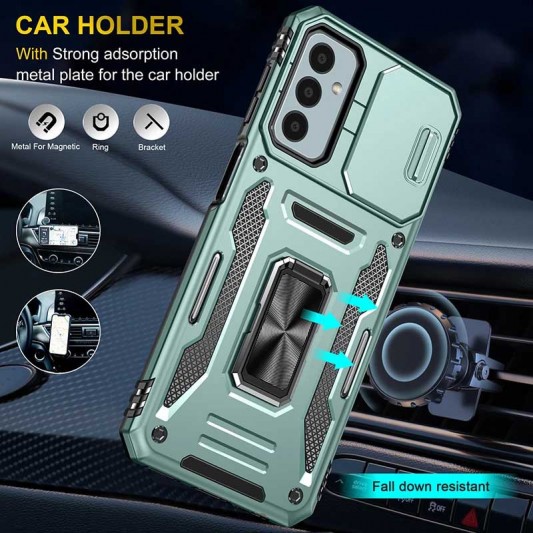 Ударопрочный чехол Camshield Army Ring для Samsung Galaxy M23 5G / M13 4G Зеленый / Light Green - изображение 3