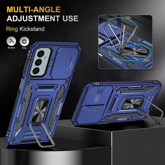 Ударостійкий чохол Camshield Army Ring для Samsung Galaxy M23 5G / M13 4G Синій / Navy - зображення 2 