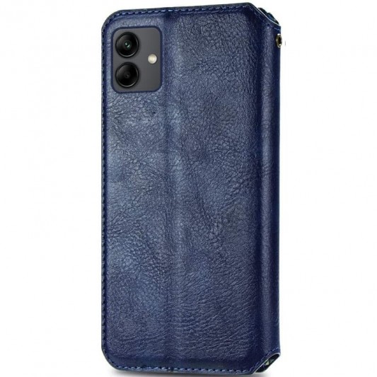 Кожаный чехол-книжка GETMAN Cubic (PU) для Samsung Galaxy A04 Синий - изображение 1