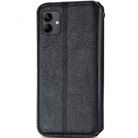 Кожаный чехол-книжка GETMAN Cubic (PU) для Samsung Galaxy A04 Черный - изображение 1