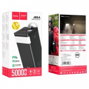 Портативное зарядное устройство (Power Bank) Hoco J86A Powermaster 22.5W 50000 mAh, Чорний