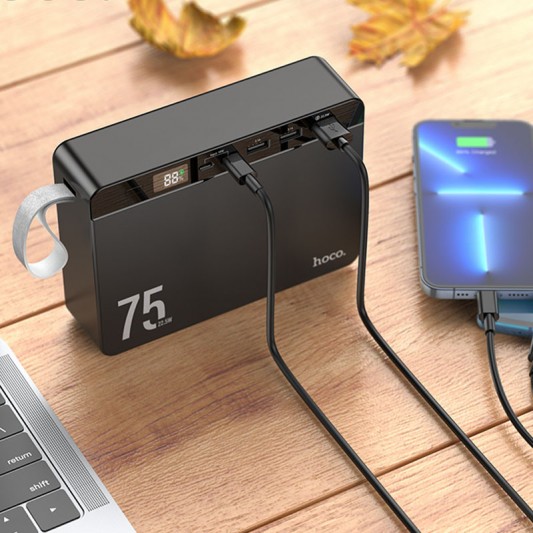 Портативное ЗУ Power Bank Hoco J94 Overlord 22.5W 75000 mAh Черный - изображение 3