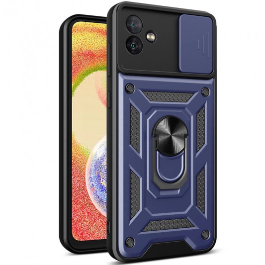 Ударопрочный чехол Camshield Serge Ring для Samsung Galaxy A04e Синий