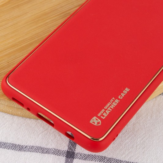 Кожаный чехол Xshield для Samsung Galaxy A04s Красный / Red - изображение 2