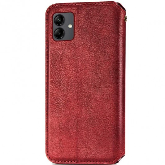 Кожаный чехол-книжка GETMAN Cubic (PU) для Samsung Galaxy A04e Красный - изображение 1