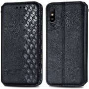 Шкіряний чохол книжка GETMAN Cubic (PU) для Xiaomi Redmi 9A, Чорний