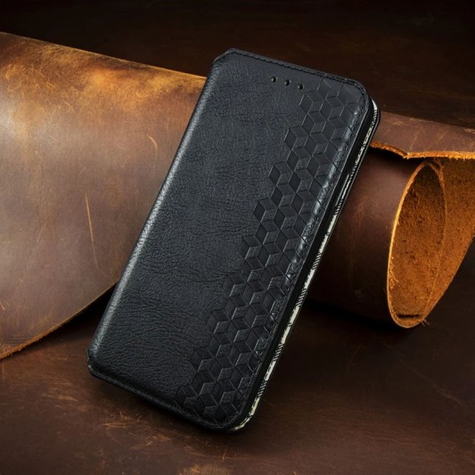 Шкіряний чохол-книжка GETMAN Cubic (PU) для Xiaomi Redmi 9A Чорний - зображення 3 