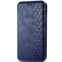 Шкіряний чохол-книжка GETMAN Cubic (PU) для Xiaomi Redmi 9C Синій