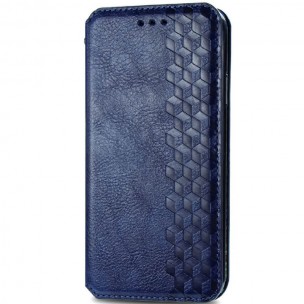 Шкіряний чохол-книжка GETMAN Cubic (PU) для Xiaomi Redmi 9C Синій