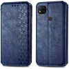 Шкіряний чохол книжка GETMAN Cubic (PU) для Xiaomi Redmi 9C, Синій
