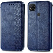 Шкіряний чохол книжка GETMAN Cubic (PU) для Xiaomi Redmi 9C, Синій