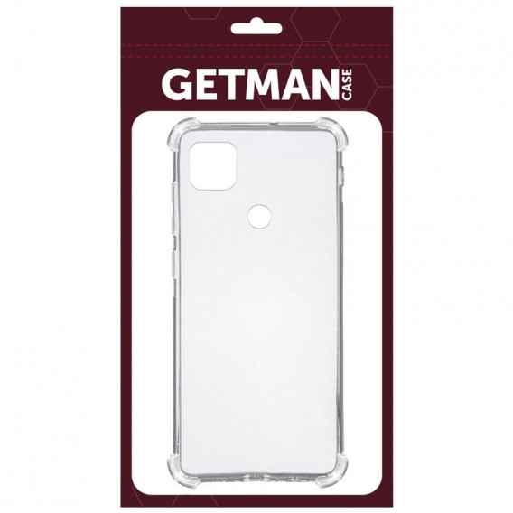 TPU чохол GETMAN Ease logo посилені кути для Xiaomi Redmi 9C, Безбарвний (прозорий)