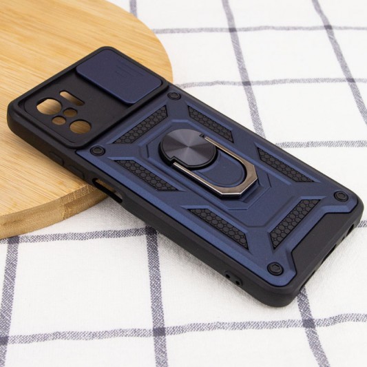 Ударопрочный чехол Camshield Serge Ring для Xiaomi Redmi Note 10 / Note 10s / Poco M5s Синий - изображение 3