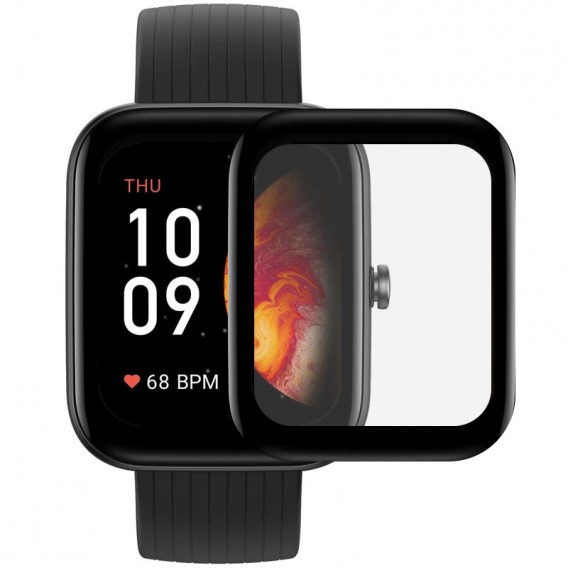 Полімерна плівка 3D (full glue) (тех.пак) для Xiaomi Amazfit Bip 3 / Bip 3 Pro, Чорний