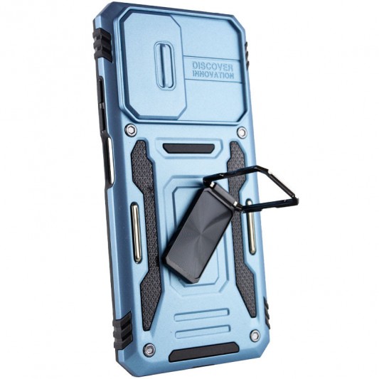 Ударостійкий чохол Camshield Army Ring для Xiaomi Redmi 10 Блакитний / Light Blue - зображення 3 