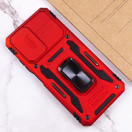 Ударостійкий чохол Camshield Army Ring для Xiaomi Redmi 10 Червоний / Red - зображення 9 