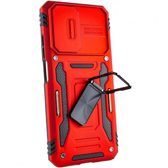 Ударопрочный чехол Camshield Army Ring для Xiaomi Redmi 9A, Красный / Red