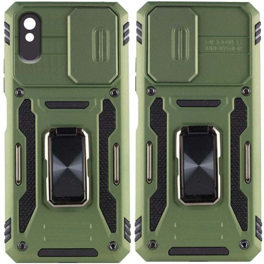 Ударопрочный чехол Camshield Army Ring для Xiaomi Redmi 9A Оливковый / Army Green